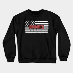American Flag | Percussion Drummer Crewneck Sweatshirt